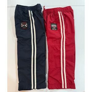 Childrens Place Boys Pants Size 3T Set of 2 Red Navy Nylon Shell Lined (07)